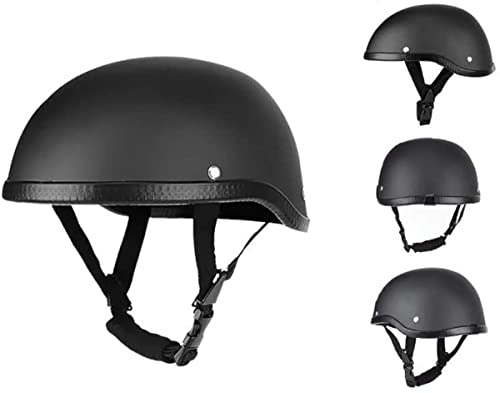 Retro Halbhelm Motorradhelm Jethelm ECE Zertifizierter Vintage Braincap Halbschale Rollerhelm Chopper Scooter Helm Sturzhelm Für Alle Jahreszeiten 2,59-61