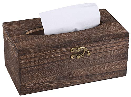 Holz Tissue Box, Retro Papierserviettenhalter Stil Taschentuchbox Nützliche Papier Serviette Inhaber Fall Kosmetiktuchspender für Home Office Auto Dekoration Badezimmer