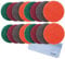 Schleifvlies 16er Set VÉZAAR Schleifwerkzeuge Polierpads 125mm für Holz, Edelstahl, Kunststoff, Möbel, Geländer, körnung 180 320 800 1500