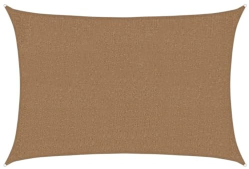 vidaXL Sonnensegel Sonnenschutz Windschutz Sonnendach UV Schutz Sonnenschutzsegel Schattenspender Garten Terrasse Balkon 160g/m² Taupe 2x2,5m HDPE