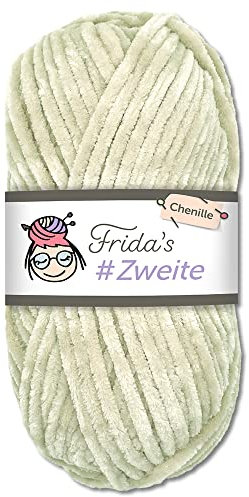 Frida's #Zweite Wolle 100g Chenille Wolle Amigurumi Stricken & Häkeln weich (42 - Beige)