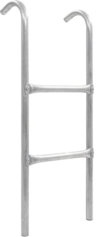 Toys & Games Trampolinleiter mit 2 Stufen, Stahl, silberfarben, 72 cm