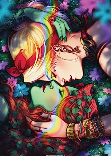 Displate Offiziell DC Comics MetallPoster Magnetische Befestigung Inklusive Lizenziert Bilder Hochwertiges Poster Celebrations - Harley & Ivy 45 cm x 32 cm