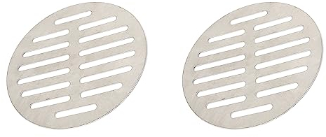 METALLIXITY Tapa Redonda para Desagüe Piso (5) 2uds, Rejilla Acero Inoxidable para Desagüe Ducha para Reparación Muebles, Baño, Cocina, Tono Plateado