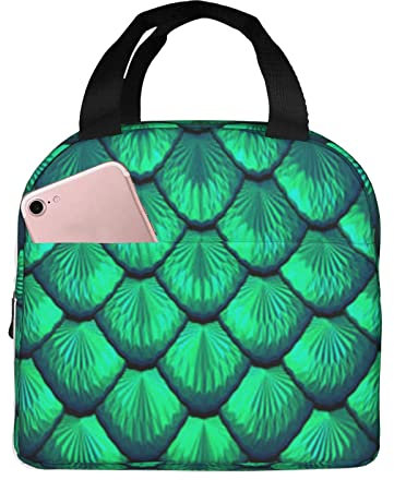 Waage der Meerjungfrau Lunchtasche Isolierte Lunchbox Große Kapazität Langlebige Mittagessen Tote Taschen Wasserdichte Kühler LunchBox Unisex für Arbeit Büro Reisen Picknick