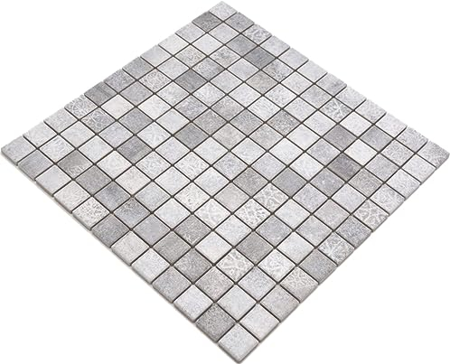 Jasba Mosaico ceramica gres mix cemento opaco effetto cemento cucina bagno doccia 1 mosaico tappetino