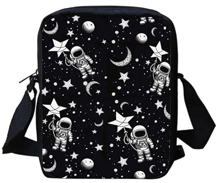 Kuiaobaty Umhängetasche für Damen, kleine Kuriertasche für Mädchen, Teenager, Handytasche, Damen, mit Riemen, Schultertasche, Space Astronaut Stars