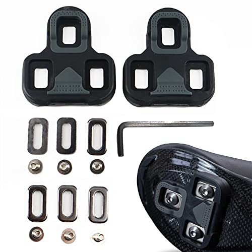 XZEIT KEO Fahrrad-Cleats kompatibel mit Look Cleats(4.5° Grad), Fahrrad Schuhplatten Kompatibel, Indoor Outdoor Radfahren Rennrad Schuhplatten für Damen und Herren Clipless und Fahrradschuhe(dunkelgr