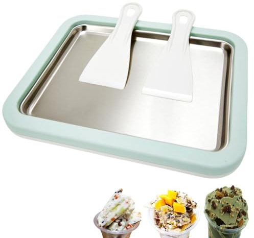 MICEAN Gelatiera istantanea, ideale per yogurt congelato e molto altro ancora, fai da te per attività pratiche in famiglia (acquamarina), 21 x 26 cm, bianco