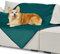 Lesure wasserdichte Hundedecke Grosse Hunde - 100x120cm Outdoor Hundedecke waschbar, Hundedecke Sofaschutz aus Sherpa Fleece, Katzendecke flauschig und weich, Dunkelgrün