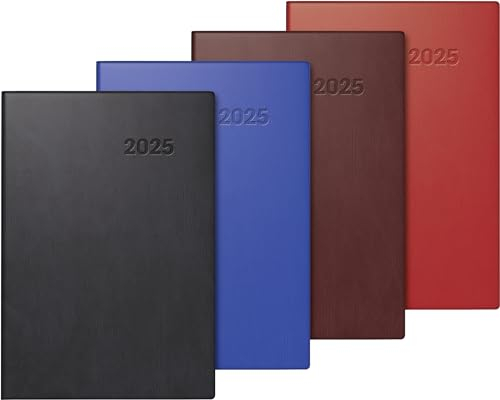 BRUNNEN Taschenkalender Modell 716 (2025), 1 Seite = 1 Woche, A7, 96 Seiten, Kunststoff-Einband, Sortiert, 1 Stück