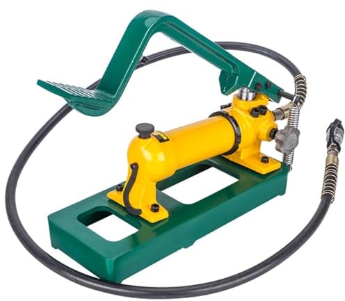 XLTEAM Hydraulic Hand Pump, Foot Hydraulic Pump, Hydraulic Pump Station with High Pressure Pipe, High Pressure 70MPa, Oil Storage Capacity 350CC, for Hydraulic Tools