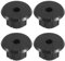 4pcs Kit de Routage de Câbles pour Starlink, Passe-Fil Mural en Plastique pour Adaptateur de Câble Bagues de Passage de Câble pour Trou Mural de 2,54 cm et Trou pour Fil de Meuble (Noir)