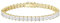 KRKC&CO Tennisarmband Silber 925 für Damen, 4mm Tennis Armband Prinzessschliff 14K Gold beschichtet, Zirkonia Kristall Armband Iced Out, Geburtstag Geschenk für Frauen Mädchen [Größe 17,8cm]