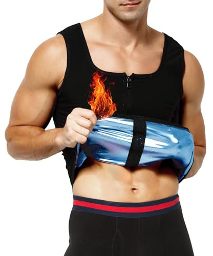 Casey Kevin Canotta Sauna Dimagranti Uomo Gilet Snellente Sudorazione Modellante Compressione Pancia Palestra Body Shaper