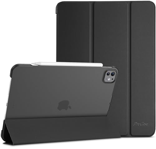 ProCase Hülle für 11 iPad Pro (M4) 2024 Leicht Dünn Hart Schutzhülle Smart Case Cover Kompatibel mit 11 Zoll iPad Pro 2024 -Schwarz