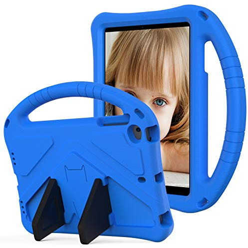 Schutzhülle Kinderhülle, kompatibel mit iPad mini 1/mini2/mini3/mini4/mini 5 Tablet-Hülle, sturzsicher, stoßfest, schützender Griff, Ständerabdeckung mit Schultergurt Hüllenabdeckung(Color:Blue)