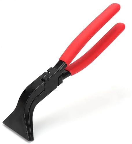 LYCXAMES Falzzange, 45° Abkantzange Blechbiegezange, Biegezange Breit 60 mm, Blechzange Mit Rutschfestem Griff zum Biegen und Glätten von Blechen, Rot