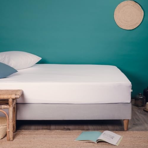 Kadolis - Alèse Enfant 2 en 1 imperméable 160x200 cm Fabuleuse | Protège matelas pour lit 1 à 2 personnes, Protection optimale sans PVC, Alèse drap housse 2 en 1, OEKOTEX