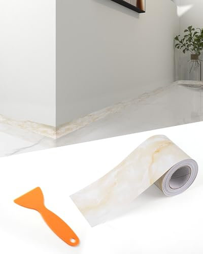 FBBULES PVC Bordüre Selbstklebend Dekorative Marmor Wandbordüre Aufkleber für Küche Badezimmer Tapete Bordüren Wandaufkleber für Wohnzimmer Fliesen