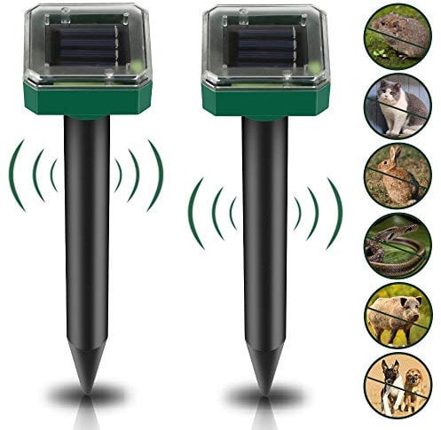 2/4 pezzi distributori di talpe solari: IP65 impermeabile Repellente solare per talpe, Repellente ultrasuoni, antitalpe a ultrasuoni per espellere, antiparassitari per il giardino (2)