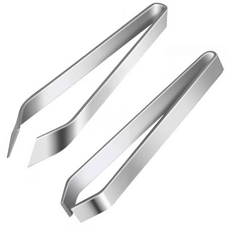 2 Piezas Pinzas Pescado Espinas, Pinzas de Acero Inoxidable Cocina | Pinzas de Cocina Planas y Diagonales Espinas de Pescado para la Eliminación de Espina De Pescado Pluma De Pato Pollo