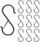 XYTAHDM 10 Piezas Ganchos S con Hebilla de Seguridad, Ganchos S de Metal,Doble Gancho Diseño para Colgar Tazas, para Colgar Plantas, Ollas y Colgar Tazas, Colgar Bolsos y Rop,Negro