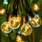 LED Lichterkette Außen 20M Lichterkette Outdoor strom mit 30+4 G40 Birnen IP65 Wasserdicht Innen/Außen Lichterkette Glühbirnen 2700k Warmweiß Lichterketten ((20M) 30+4)