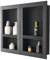 VEVOR Nicchia per Doccia, 40,6 x 61,0 cm Quattro Strati, Nicchia da Parete Incassata con Ripiano Mobile, 10,2 cm di Spessore, per Sapone, Angoli Quadrati, Sigillato Impermeabile, Nero