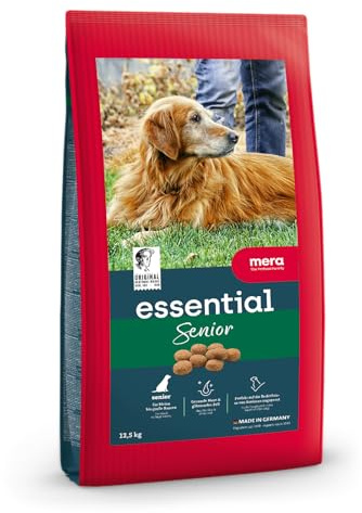 MERA Essential Senior 12,5kg Hundefutter für ältere Hunde | Alleinfutter - gesunde, ausgewogene Rezeptur mit natürlichen Zutaten, unterstützt Haut & Fell, für alle Rassen geeignet