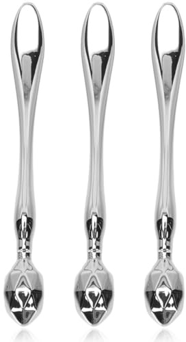 Gatuida 3 Stück Pack Tragbare Metall Augencreme Applikatoren aus Zinklegierung für Augenmassage gegen Schwellungen und Augenmüdigkeit Kompakte Massagewerkzeuge für Haushalt