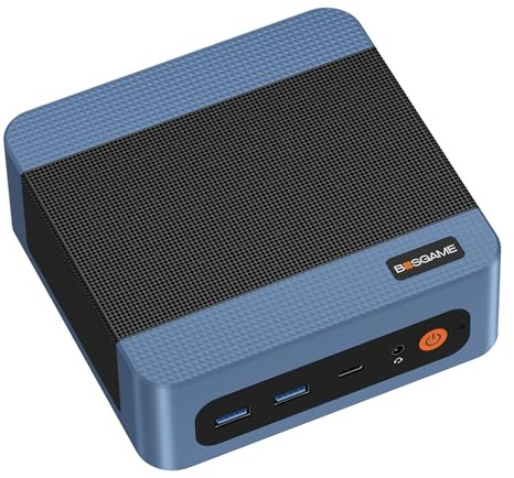 BOSGAME E5 Plus Mini PC, Ryzen 5400U (Up to 4.0 GHz), 8GB DDR4, 256GB SSD | Windows 11 pro, 4K Triple Display, HDMI/USB-C/DP, Dual LAN, Wi-Fi 5, BT 5.0, Mini Computer for Business/Home/Office