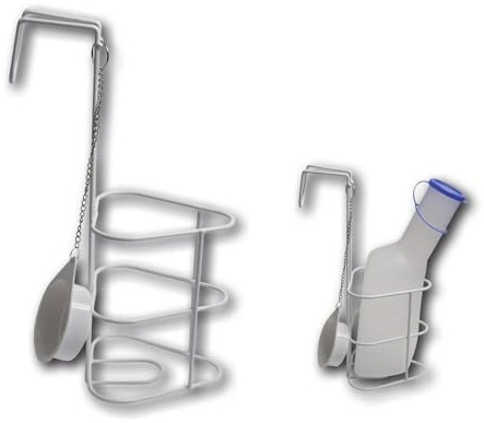 Henry Schein - Urinflaschenhalter (1 Stück), Bettflaschenhalter mit Deckel und Kette