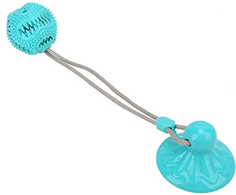 Acouto Ventouse Chien Jouet à Mâcher Molaire Sphérique Fuite Ventouse Cloche Chien Corde Jouet pour Chiens Mur Vert Résistant de Dentition pour Animaux de Compagnie Chiot à Mâcher à et Corde Jouets