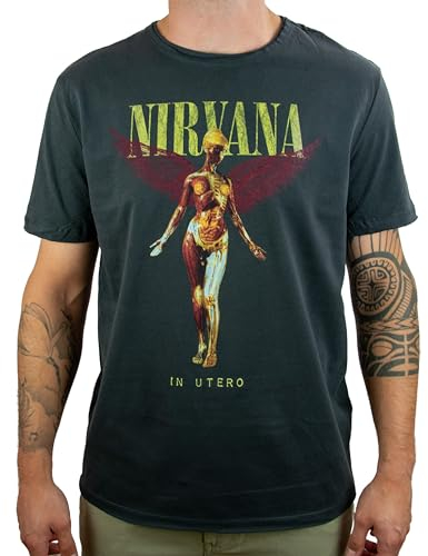 Amplified Herren Nirvana-in Utero Colour T-Shirt, Grau (Charcoal Cc), XL