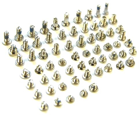 handywest Kompatibel mit iPhone 6G Schraubensatz Ersatz Schrauben Screw Pentalobe Kreuz Set Silber