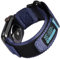 Kompatibel mit Apple Watch Series 10 Armband Series 9/8/7/6/5/4/SE/SE2, Nylon Sportarmband mit gewebtem Design für 46mm/45mm/44mm (L,Blau)