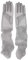 Hoseirty Damen lange Tüll Hochzeit Party Handschuhe für Braut 27,5 Zoll Ellenbogen Länge Vintage Sheer Tee Party Abend Prom Oper Party Handschuhe, silber, Elbow Length