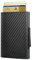 OGON Automatische Geldbörse aus Aluminium un Leder - Cascade Slim Wallet - RFID Blockierung - Bis zu 8 Karten und Banknoten (Platinium Carbon)