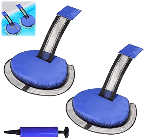 2 Stück Tierrettende Fluchtrampe für Pool, Schwimmende Rampe Rettungen, Schwimmbadzubehör, Pool-Kritter-Rampe, Schwimmende Rampe Geräte mit 1 Aufblasbarem Zylinder