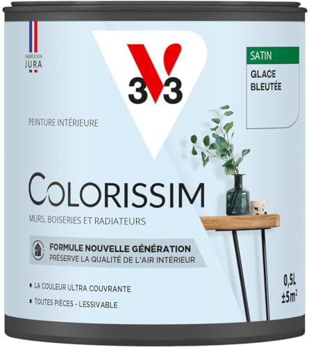 V33 Peinture multi-supports Colorissim® Glace bleutée satin 0,5L