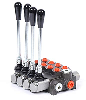 Hydraulikventil 4 Fach, Handhebelventil 3600 PSI 40L Hydraulik Handsteuerventil für Landwirtschaft Baumaschinen Industrie