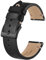 BISONSTRAP Distressed Leder Uhrenarmband, Uhren Armband für Herren, Schnellverschluss Federstege, 18mm, Schwarz (Schwarze Schnalle)