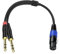 6.35mm Dual TRS to XLR Female Cable for Microphone, Mixer, Amplifier, 1.5 FT, Dual1/4 TRS Male to XLR Audio Cable, Y Splitter Patch Cord, 3-PinXLR to Dual 1/4 Converter Adapter Cable