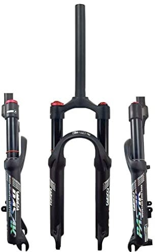 Mountain Bike Forcella Ammortizzata Mountain Bike da 20 Pollici BMX Forcella ad Aria Biciclette Pieghevoli Forcella Freno a Disco 1-1/8 9MM QR 80mm Escursione Blocco Manuale HL 1780g