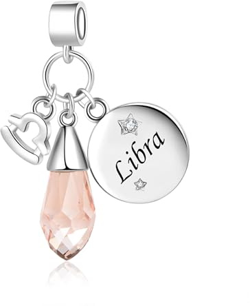 Sparkling Birthstones Zodiac Sign Dangle Charms fit Pandora Charms Moments Bracelets