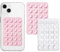 Frogetu 2 Silikon Saugnapf Handyhülle mit Saugnäpfen, Sticky Phone Case Handyhalter,Handy Kleber Rückseite Saugnapf,Handy Saugnapf Halterung,Silikon Handyhalterung Saugnapf (Rosa Weiß)