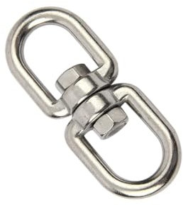 M8 Swivel Keychain Connectors Stainless Steel Swivel Ring, ganci girevoli a doppia estremità, Grillo Girevole Acciaio Doppia Estremità Ganci Forma di 8 Anello Rotante Occhiello Connettore