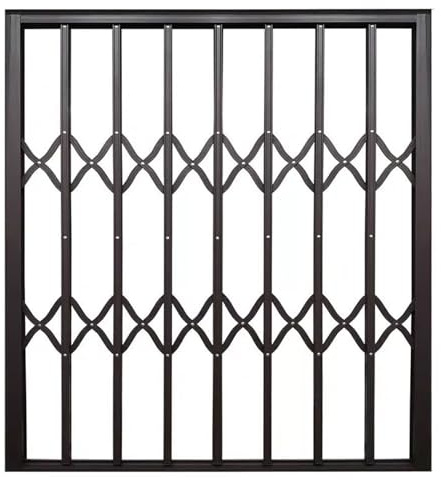 Faltbare Fenstergitter gegen Einbrüche, 67 x 59 x 47,2 x 43,3 x 0,4 Zoll breit, horizontaler Schiebefensterschutz(63x47.2in/160x120cm)