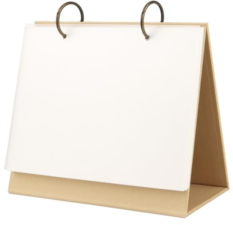 DIY Blanko Tischkalender, Kraftpapier Tischkalender | Fotokalender Bastelkalender für Präsentationen, Meetings, Büro, Schulungen